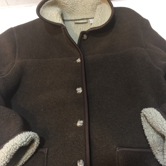 Liz Claiborne Brown Sherpa Lined Jacket - Picture 1 of 8